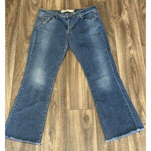 LEVI'S 518 SUPERLOW BOOT CUT DENIM JEANS SIZE 13M JR X29IN FLARE DISTRESSED WEST